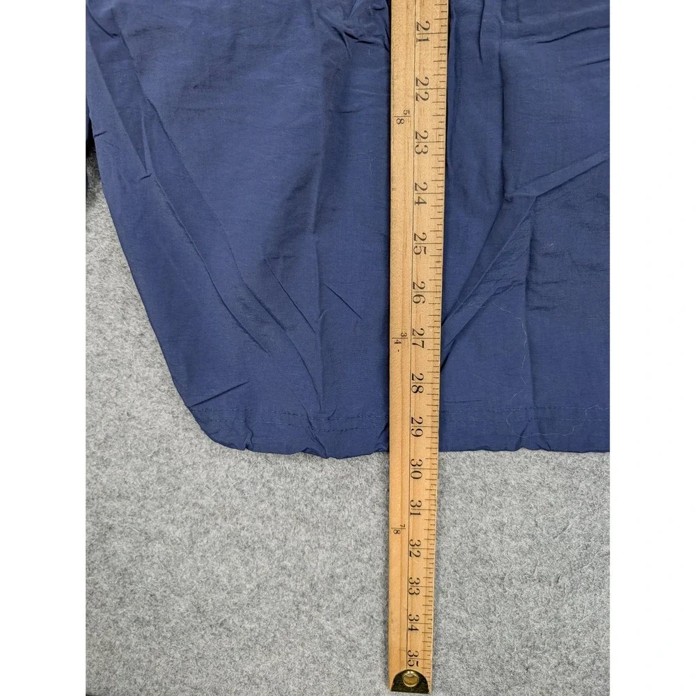 Vintage Woolrich Jacket Mens Large Blue Nylon Anorak Hooded 1/4 Zip Pullover